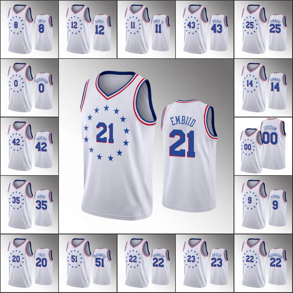 Philadelphia76ersMen Joel Embiid Ben Simmons Tobias Harris Josh Richardson Earned White Custom Jersey
Philadelphia76ersMen Joel Embiid Ben Simmons Tobias Harris Josh Richardson Earned White Custom Jersey
