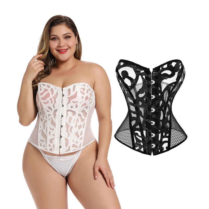 Plus Size Women's Corsets Transparent Sexy Lingerie Steampunk Wedding Corset see through Lace Hollow Out Bustiers Body Shaper Waist Slimming Shapewear White Black
Plus Size Women's Corsets Transparent Sexy Lingerie Steampunk Wedding Corset see through Lace Hollow Out Bustiers Body Shaper Waist Slimming Shapewear White Black