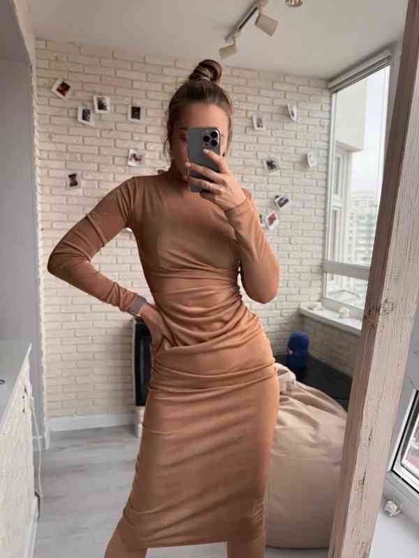 Chic Turtleneck Long Sleeve Maxi Dress for Women Autumn Winter Elegant Fashion Sexy Bodycon Dresses Women's Festival Clothing 211206