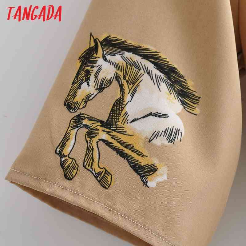 Women Animal Print Chiffon Short Sleeve Slash Back Zipper Female Casual Jumpsuit 1F118 210416