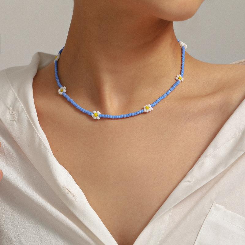 Chokers Korea Lovely Flowers Colorful Beaded Charm Statement Short Choker Necklace For Women Bohemia Vacation Jewelry
Chokers Korea Lovely Flowers Colorful Beaded Charm Statement Short Choker Necklace For Women Bohemia Vacation Jewelry