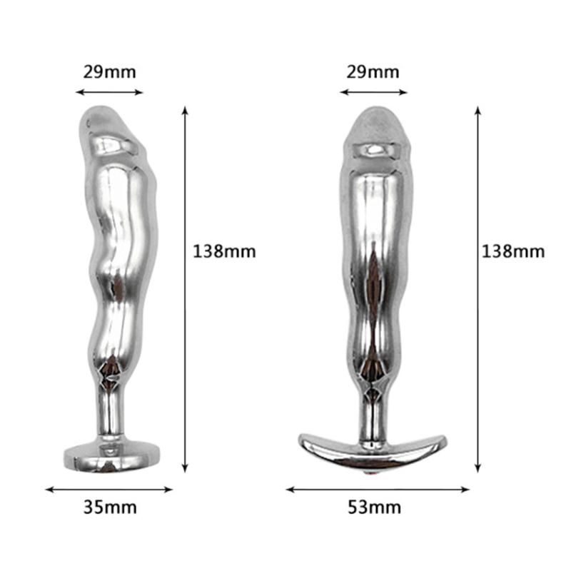 Sex Toys For Couples 1pcs Aluminum Alloy Base Anal BuPlug Colored Crystal With Jewelry Birth Stone Butt-Anal-Play Jewel