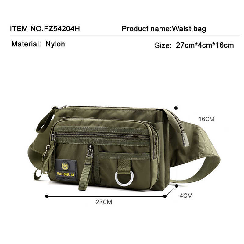 Anti-theft Money Pocket Phone Chest Bag Waterproof Zipper Nylon Men Waist Belt Bags Shoulder Pack Women Bum Bag Fanny Packs Male 210708
