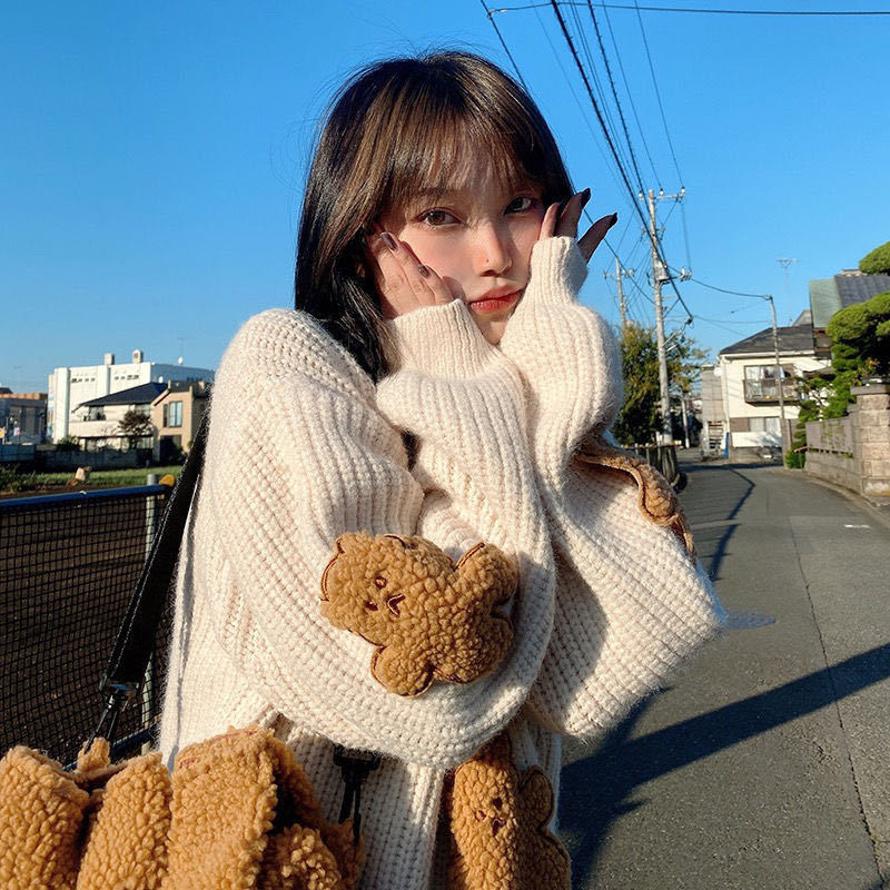 Fashion Autumn Spring Women Cute Party Bear Cute Kawaii Chic Soft New Korea Student Style Streetwear Tops Female Casual Sweaters
Fashion Autumn Spring Women Cute Party Bear Cute Kawaii Chic Soft New Korea Student Style Streetwear Tops Female Casual Sweaters