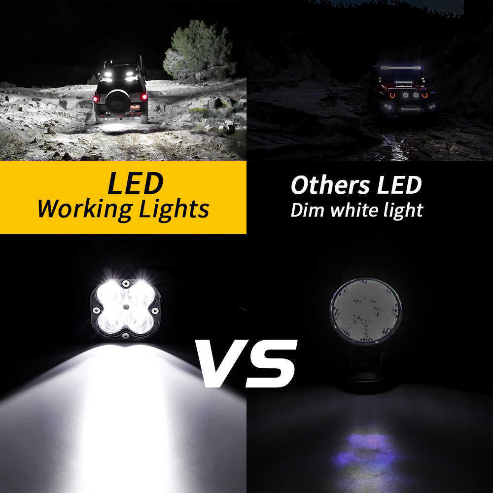 New led light Car spot Lamp 12V 24V Led Bar Combo Spot Flood Driving work Light for Jeep Trucks Tractor off road 4x4