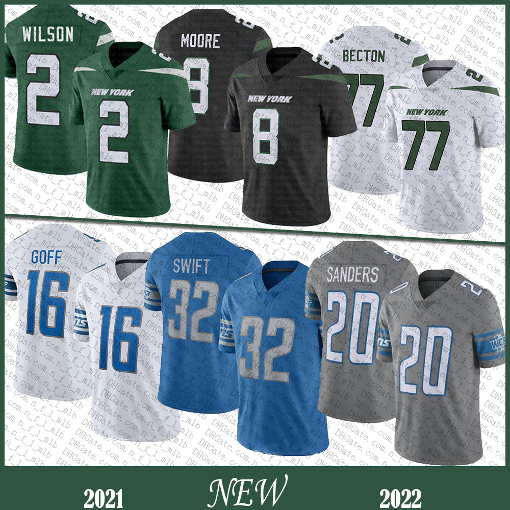 New 2 Zach Wilson 8 Elijah Moore 77 Mekhi Becton Mens Football Jersey 16 Jared Goff 32 DAndre Swift 20 Barry Sanders YorkJetDetroitLionStitched jerseys, Shown
New 2 Zach Wilson 8 Elijah Moore 77 Mekhi Becton Mens Football Jersey 16 Jared Goff 32 DAndre Swift 20 Barry Sanders YorkJetDetroitLionStitched jerseys, Shown
