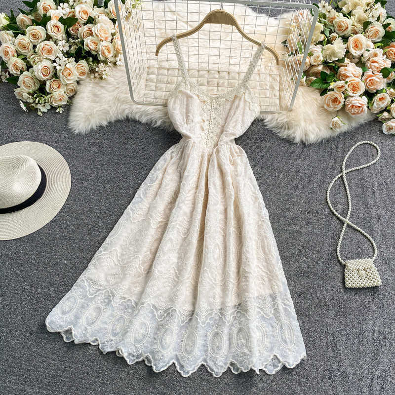 Sexy Beige Lace Party Dress Women Elegant Sleeveless High Waist A-Line Robe Female Casual Sweet Vestidos Ladies Summer 2021 New Y0603, Apricot
Sexy Beige Lace Party Dress Women Elegant Sleeveless High Waist A-Line Robe Female Casual Sweet Vestidos Ladies Summer 2021 New Y0603, Apricot
