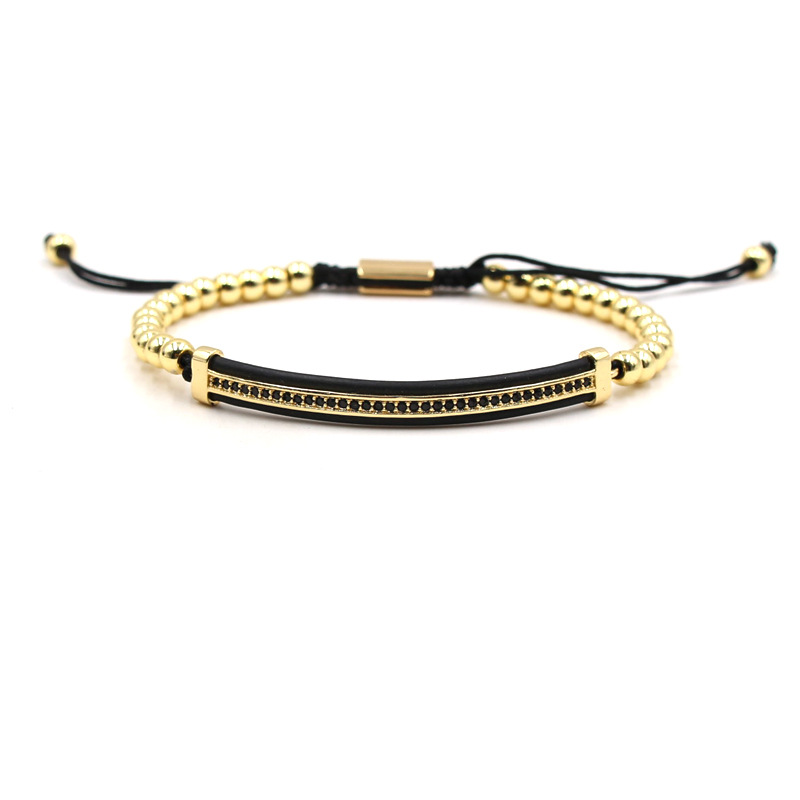 8MM Hand-Made Braided Crystal Beaded Crown Bracelet for Men Woman Adjustable Length Wristband Stainless Steel Jewelry1