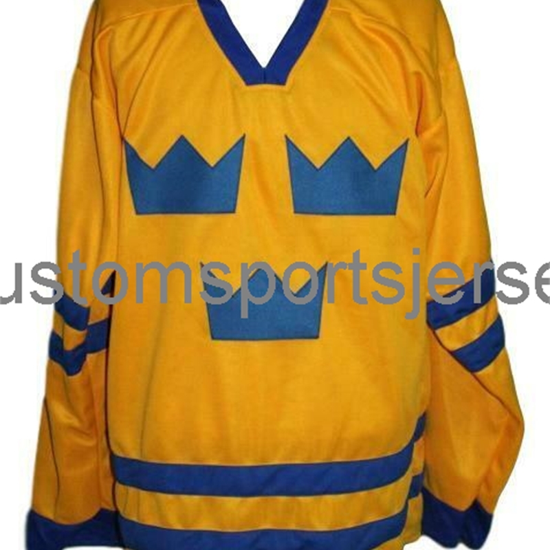 Any Name Number Sweden Tre Kronor Custom Hockey Jersey Lidstrom All Embroidery XS-6XL, Yellow
Any Name Number Sweden Tre Kronor Custom Hockey Jersey Lidstrom All Embroidery XS-6XL, Yellow