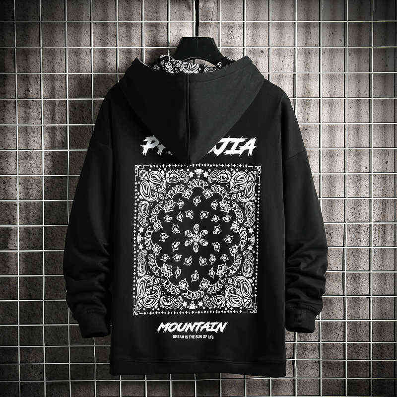 Hip Hop Rock Streetwear 2022 Autumn Spring Fashion Black Green Men'S Hip Hop Long Sleeve Pullover Hoodies Sweatshirts Clothes 220114