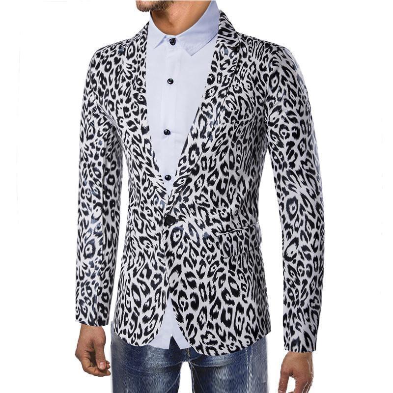 Men's Suits & Blazers Wedding Blazer For Men Leopard Print Stage Jacket Slim Fit Casual Coat Black White
Men's Suits & Blazers Wedding Blazer For Men Leopard Print Stage Jacket Slim Fit Casual Coat Black White