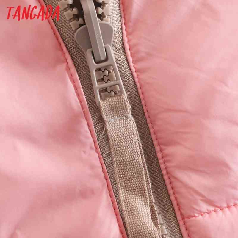 Women Double Side Wear Sleeveless Waistcoat Parkas Thick Zipper Pockets Female Warm Elegant QJ134 210416