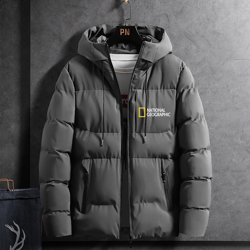 National Geographic Clothing Winter Jacket Men Plus Size 4XL Cotton Padded Warm Parka Coat Casual Male Windbreaker 220301
