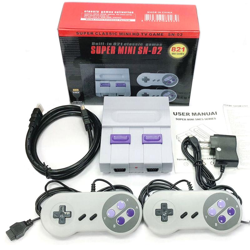 8Bit Mini HD TV Retro Family Video Game Console Handheld Built-in 821 Classic for SNES Games Dual Gamepad Player PAL&NTSC
8Bit Mini HD TV Retro Family Video Game Console Handheld Built-in 821 Classic for SNES Games Dual Gamepad Player PAL&NTSC
