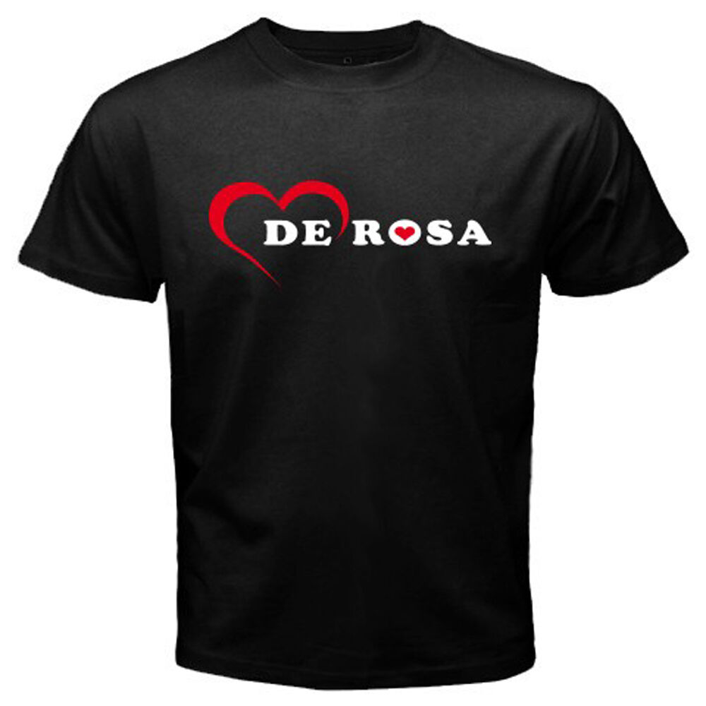 New De Rosa Italian Bicycle Logo Men's Black T-Shirt Size S to 3XL