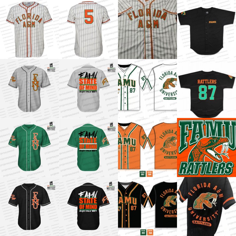 Mens Florida A&M University FAMU Baseball Jersey Custom Any Name Number Stitched College Apparel Big & Tall, White 2
Mens Florida A&M University FAMU Baseball Jersey Custom Any Name Number Stitched College Apparel Big & Tall, White 2
