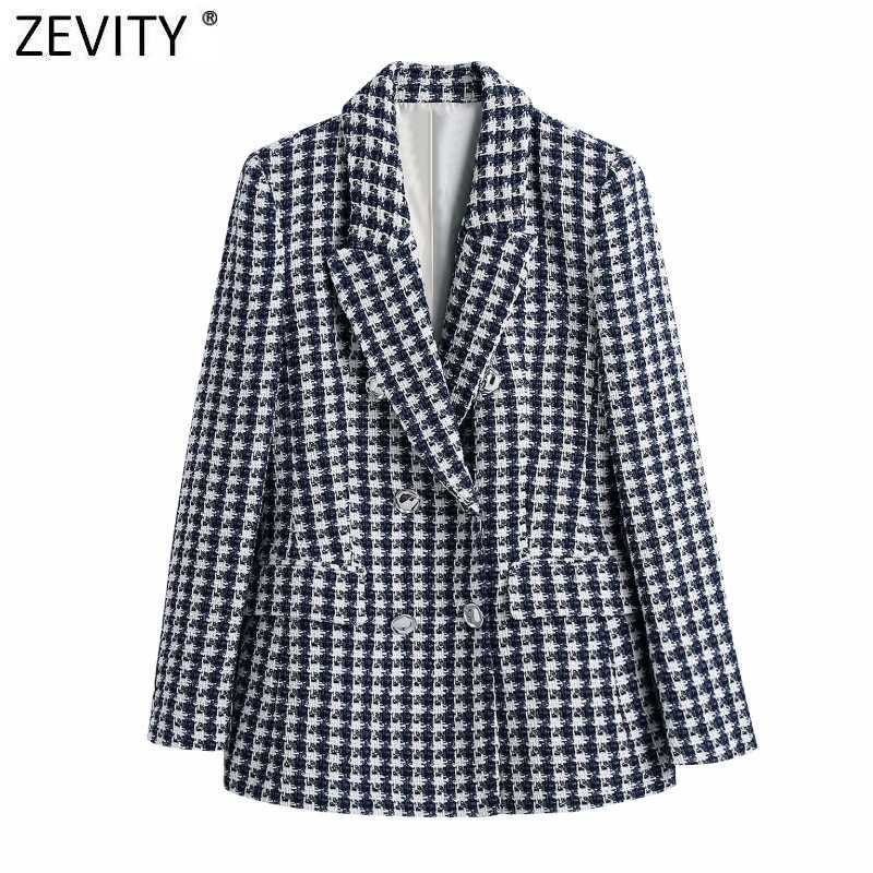 Zevity Women England Style Houndstooth Slim Tweed Woolen Blazer Coat Female Vintage Long Sleeve Outerwear Chic Suits Tops CT697 210603, Bb ct697
Zevity Women England Style Houndstooth Slim Tweed Woolen Blazer Coat Female Vintage Long Sleeve Outerwear Chic Suits Tops CT697 210603, Bb ct697