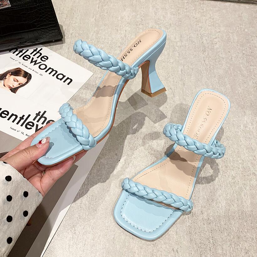 Top Quality Woman Lido Sandals Square Toe High Heels Open-toe Woven Flat Slippers Designer Summer All-match Stylist Shoes Heel, Bronze 
Top Quality Woman Lido Sandals Square Toe High Heels Open-toe Woven Flat Slippers Designer Summer All-match Stylist Shoes Heel, Bronze