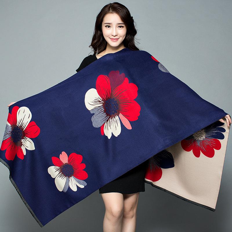 Scarves Winter Scarf Flower Thicker Women Wool Cashmere-Like Neck Head Warm Hijabs Pashmina Lady Shawls And Wraps Soft Blanket, Blue;gray
Scarves Winter Scarf Flower Thicker Women Wool Cashmere-Like Neck Head Warm Hijabs Pashmina Lady Shawls And Wraps Soft Blanket, Blue;gray
