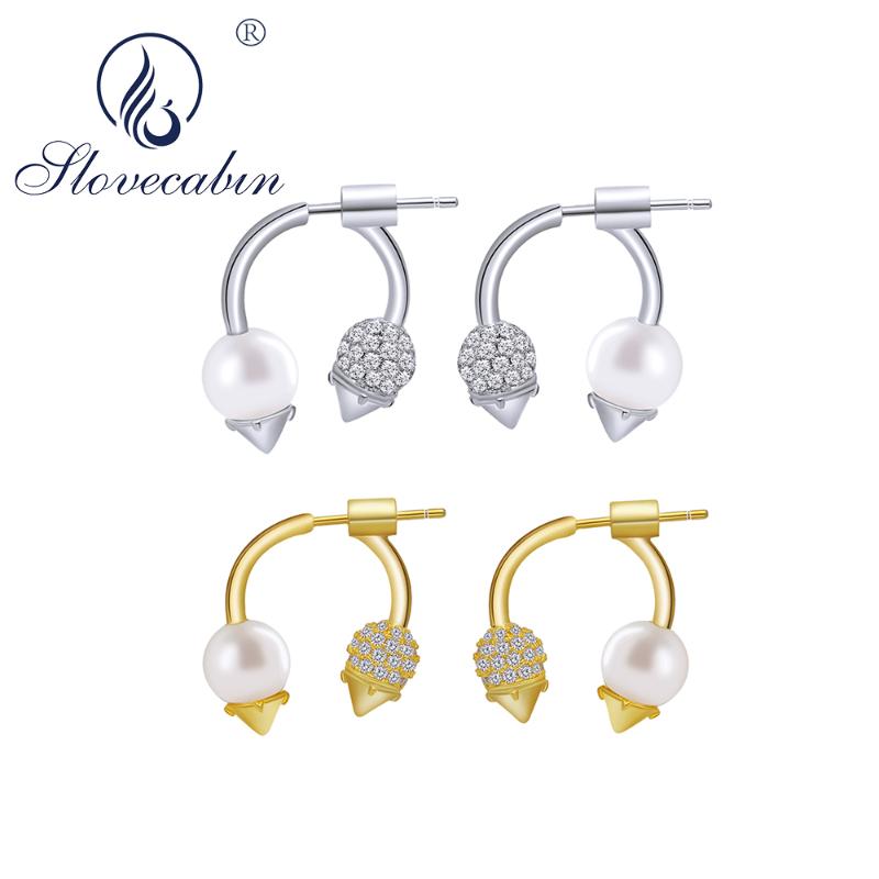 Hoop & Huggie Slovecabin Real 100% 925 Sterling Silver Refined Rebellion Pearl Earrings For Women Japanese Style Fine Jewelry Gift, Golden;silver
Hoop & Huggie Slovecabin Real 100% 925 Sterling Silver Refined Rebellion Pearl Earrings For Women Japanese Style Fine Jewelry Gift, Golden;silver