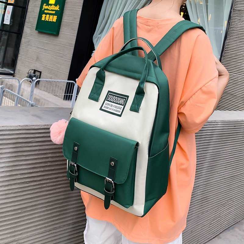School Bags Fashion Canvas Women Backpack Casual Classical School Bag For Teenage Girls Shoulder Bag Mochilas Rucksacks 210809