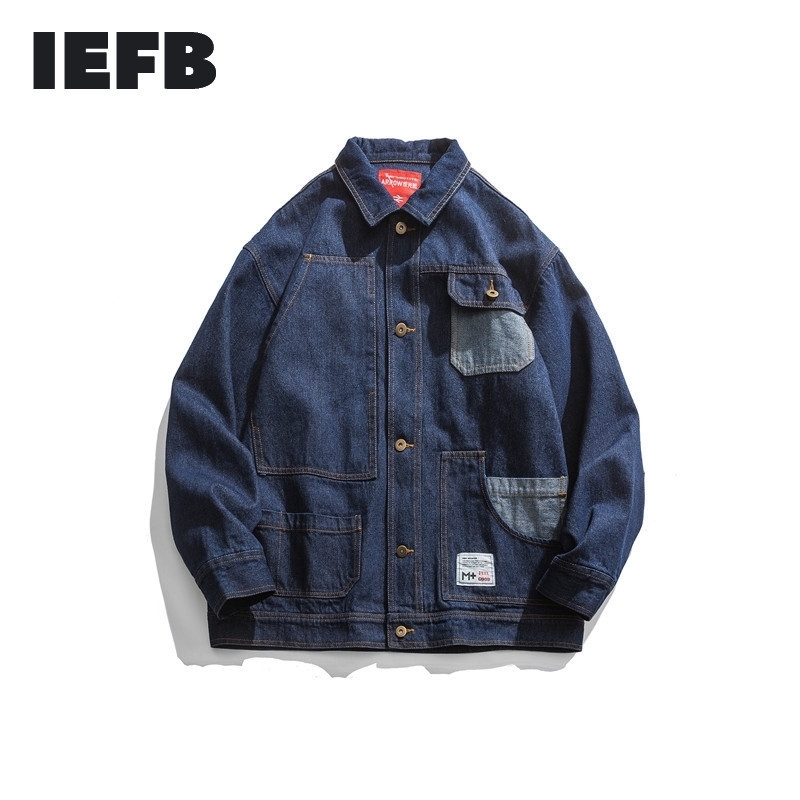 IEFB Men's Wear Spring Fashion Large Size Loose Denim Coat For Male Patchwork Pocket Jeans Jacket 9Y82705 210524, Blue
IEFB Men's Wear Spring Fashion Large Size Loose Denim Coat For Male Patchwork Pocket Jeans Jacket 9Y82705 210524, Blue