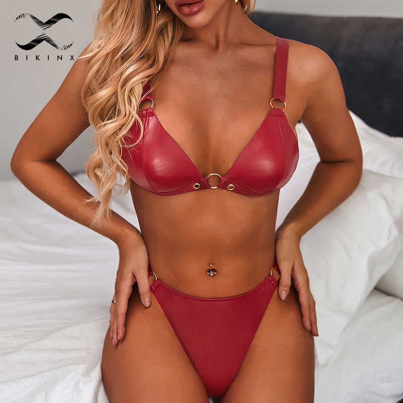 Leather Bikini Set Pu Red Triangle Swimwear Women Fashion Summer Bathers High Cut Woman Swimsuit Female Sexy Bathing Suit, Black
Leather Bikini Set Pu Red Triangle Swimwear Women Fashion Summer Bathers High Cut Woman Swimsuit Female Sexy Bathing Suit, Black