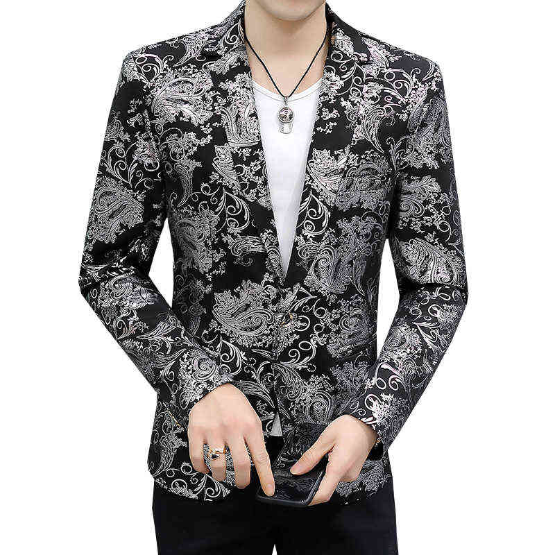 Fall Paisley Printed Jacket Men's Blazer High Quality Men's Slim Sequined Blazer Fashion Embroidered Jacquard Jacket 211111, White
Fall Paisley Printed Jacket Men's Blazer High Quality Men's Slim Sequined Blazer Fashion Embroidered Jacquard Jacket 211111, White