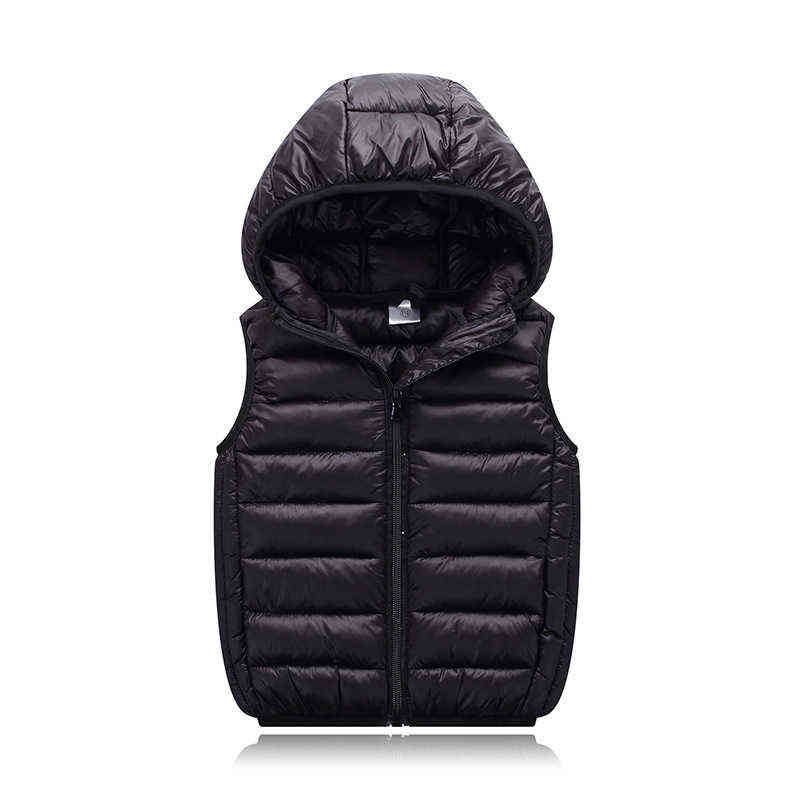 Fashion Kids Vest Children's Hooded Spring Autumn winter Waistcoats Boys Outerwear toddler Coats Teenage baby girl clothes 211203