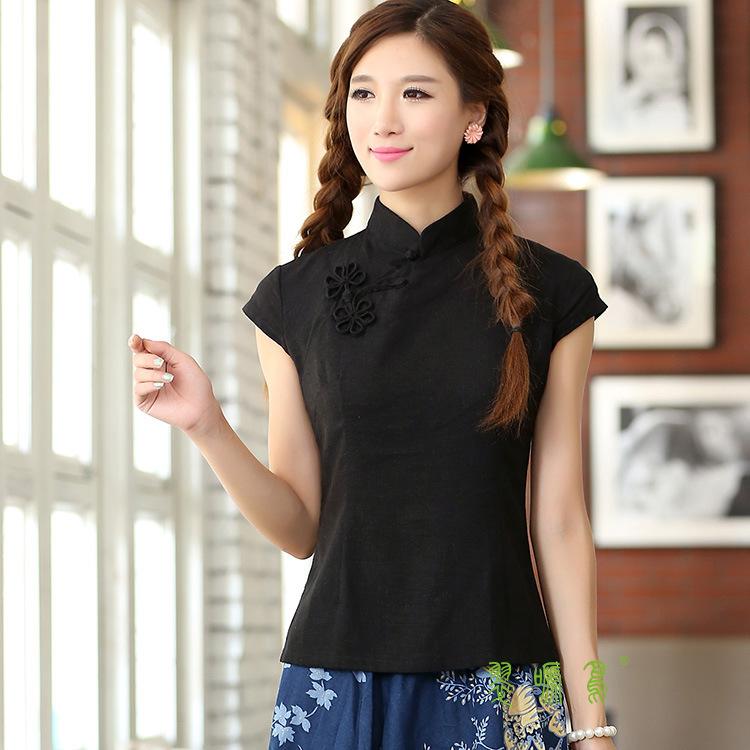Women' Blouses & Shirts Shanghai Story Short Sleeve National Trend Qipao Shirt Chinese Cheongsam Top Traditional Linen Blouse, Black
Women' Blouses & Shirts Shanghai Story Short Sleeve National Trend Qipao Shirt Chinese Cheongsam Top Traditional Linen Blouse, Black