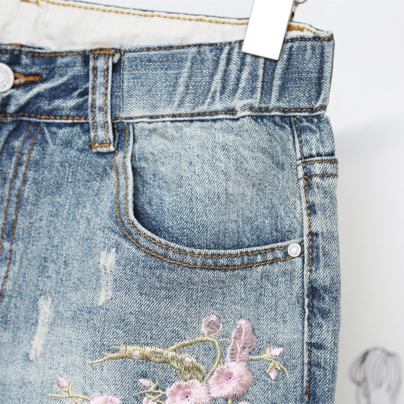 Womens Jeans Denim Loose Slim Fitted Vintage Blue Harem Pants Plus Size Jeans Embroidered Jeans Pantalon Mezclilla Mujer 5XL Q42
