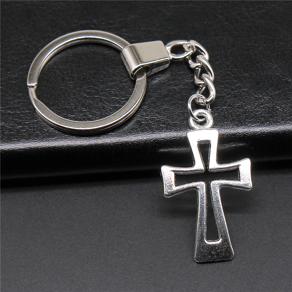 Key Rings Antique Silver Color 38x22mm Cross Charms Pendants DIY Men Car Keychains Ring Holder Keyring Jewelry Gift
Key Rings Antique Silver Color 38x22mm Cross Charms Pendants DIY Men Car Keychains Ring Holder Keyring Jewelry Gift