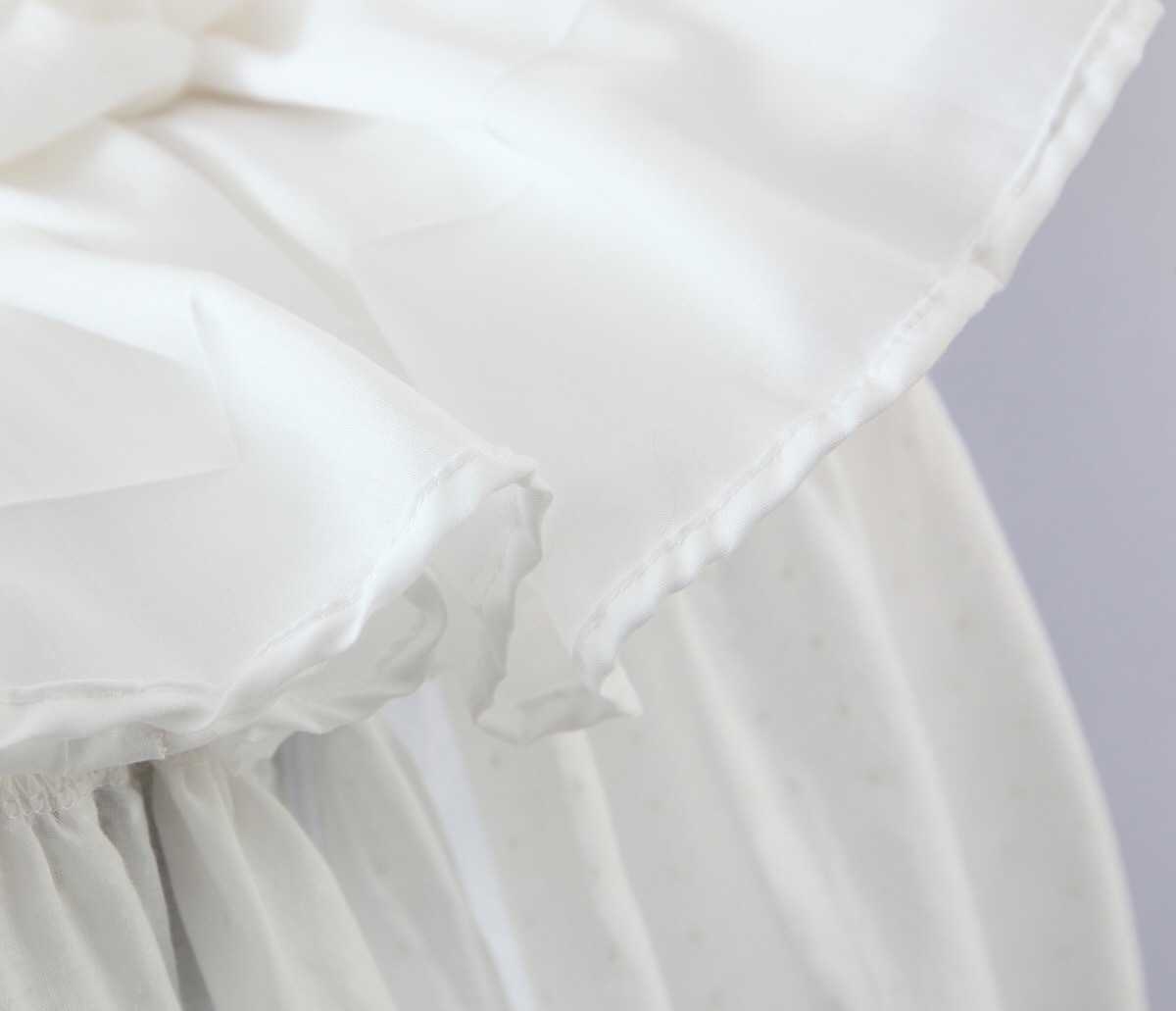 Spring 3D Dot White Elastic Ruched Body Long sleeve Swing Dress Elegant Women Tie Bow Sashes Pleated Midi Dresses Vestido 210429