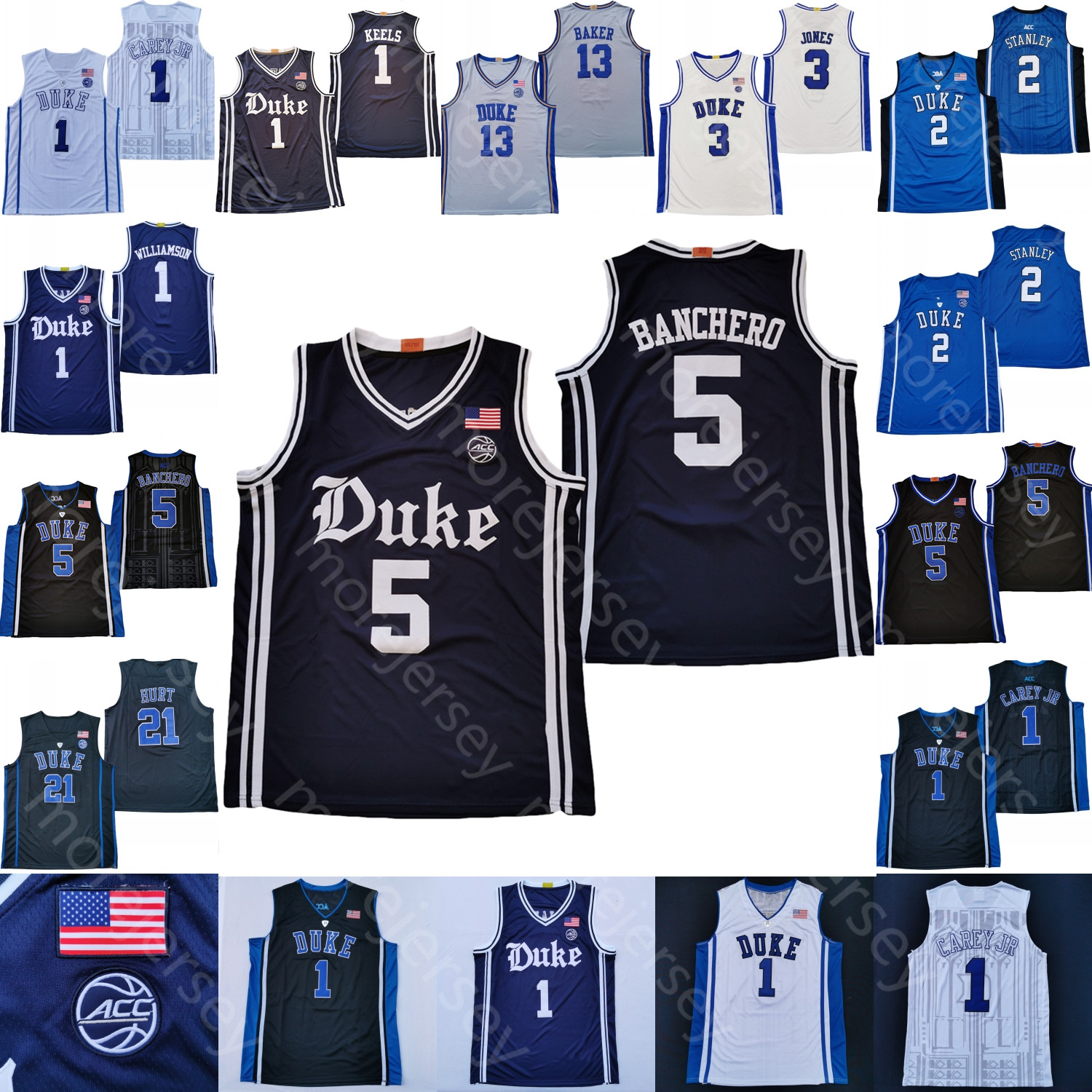 Custom Duke Basketball Jersey NCAA College Wendell Moore Jr. Williamson Tatum Williams Joey Baker Paolo Banchero AJ Griffin Jeremy Roach Trevor Keels, White blue side
Custom Duke Basketball Jersey NCAA College Wendell Moore Jr. Williamson Tatum Williams Joey Baker Paolo Banchero AJ Griffin Jeremy Roach Trevor Keels, White blue side