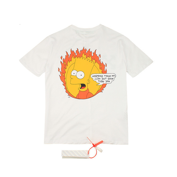 Chao Brand Off Simpson Cartoon Character Print Short Sleeve T-shirt Style Arrstyle Round Neck, White
Chao Brand Off Simpson Cartoon Character Print Short Sleeve T-shirt Style Arrstyle Round Neck, White