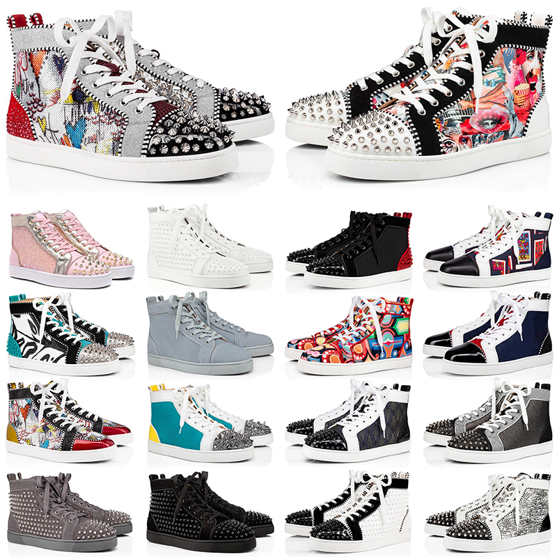men women red bottoms sneakers designer casual shoes high top spikes black white grey blue Split patent leather suede mens flats trainers size 36-47, 12
men women red bottoms sneakers designer casual shoes high top spikes black white grey blue Split patent leather suede mens flats trainers size 36-47, 12