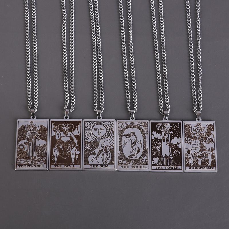 Pendant Necklaces Tarot Card Necklace Jewelry, Silver
Pendant Necklaces Tarot Card Necklace Jewelry, Silver