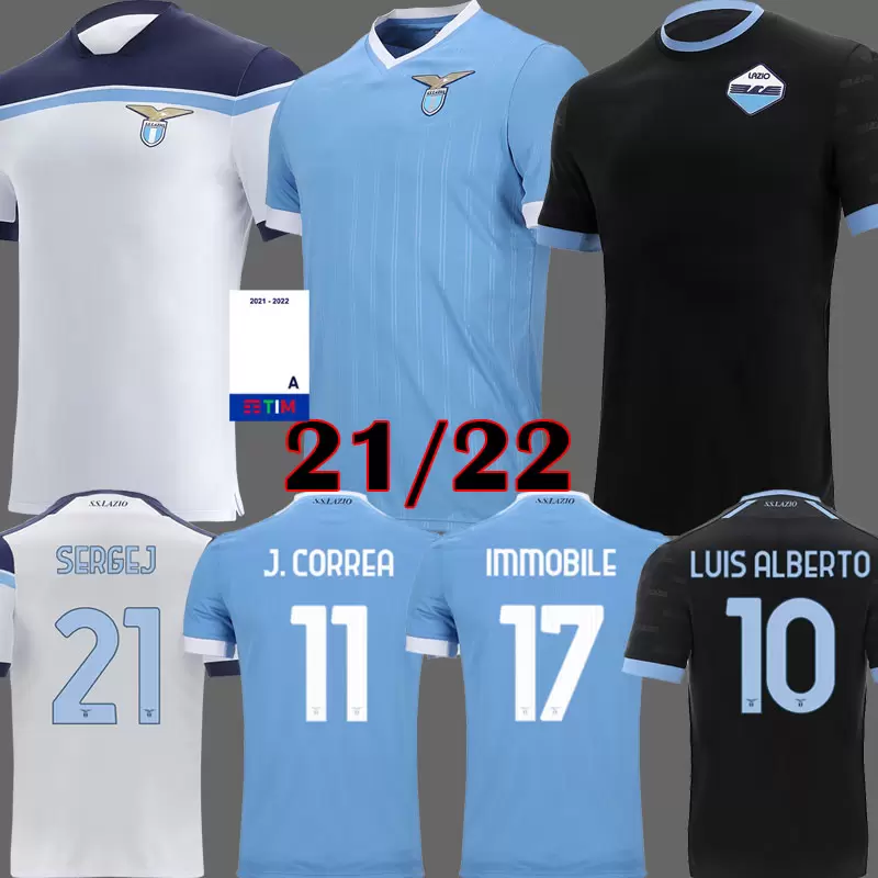 21 22 Lazio soccer jersey 2021 2022 Lazio anniversary football shirt Black LUIS ALBERTO IMMOBILE SERGEJ Men Kids kits maillot maglia da calcio 9527, Black;yellow
21 22 Lazio soccer jersey 2021 2022 Lazio anniversary football shirt Black LUIS ALBERTO IMMOBILE SERGEJ Men Kids kits maillot maglia da calcio 9527, Black;yellow