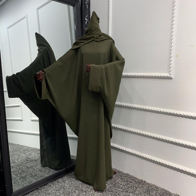Ethnic Clothing Muslim Women Hijab Dress Prayer Clothes Batwing Abaya Matching Head Cover Scarf Islam Jilbeb Dubai Turkey Saudi Jilbaab
Ethnic Clothing Muslim Women Hijab Dress Prayer Clothes Batwing Abaya Matching Head Cover Scarf Islam Jilbeb Dubai Turkey Saudi Jilbaab