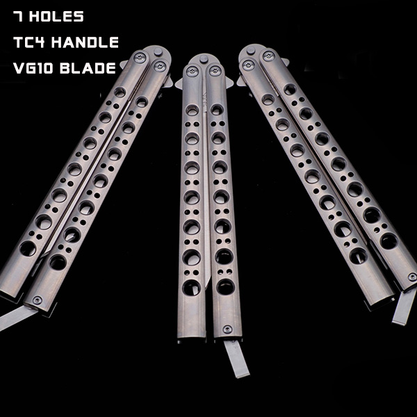 baliplus balisong butterfly trainer training knife not sharp bm42 bm43 bm47 vg10 7holes titanium
baliplus balisong butterfly trainer training knife not sharp bm42 bm43 bm47 vg10 7holes titanium