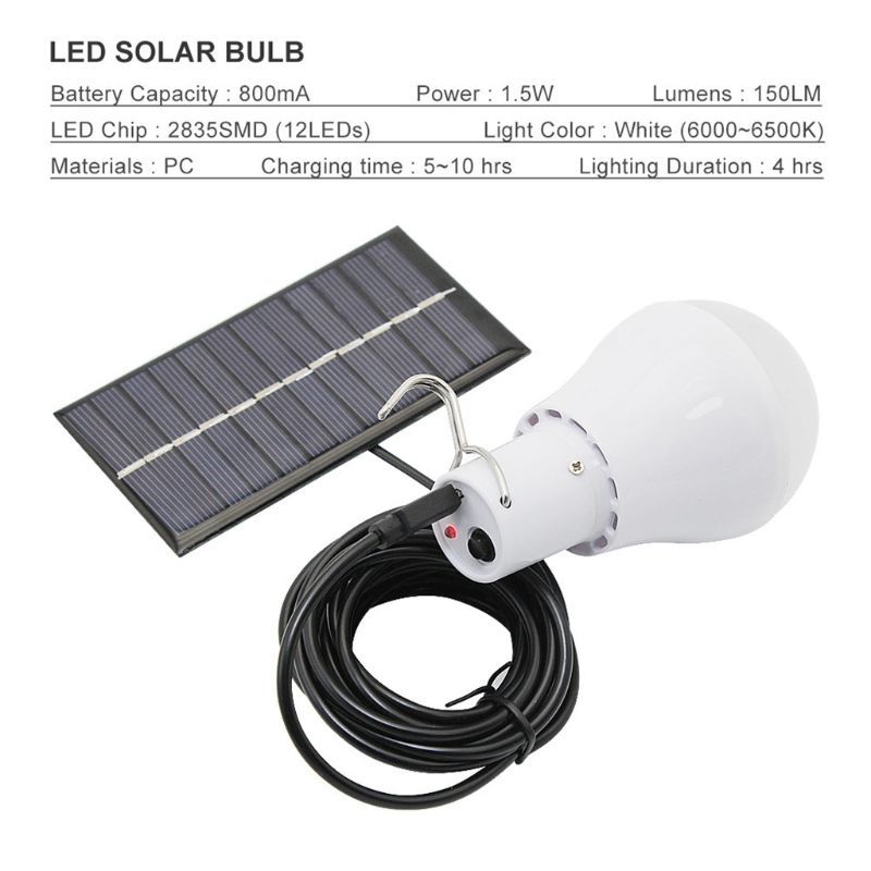 Solar Lamp Outdoor Solar Energy Panel Lamp Emergency Lamp Hooked