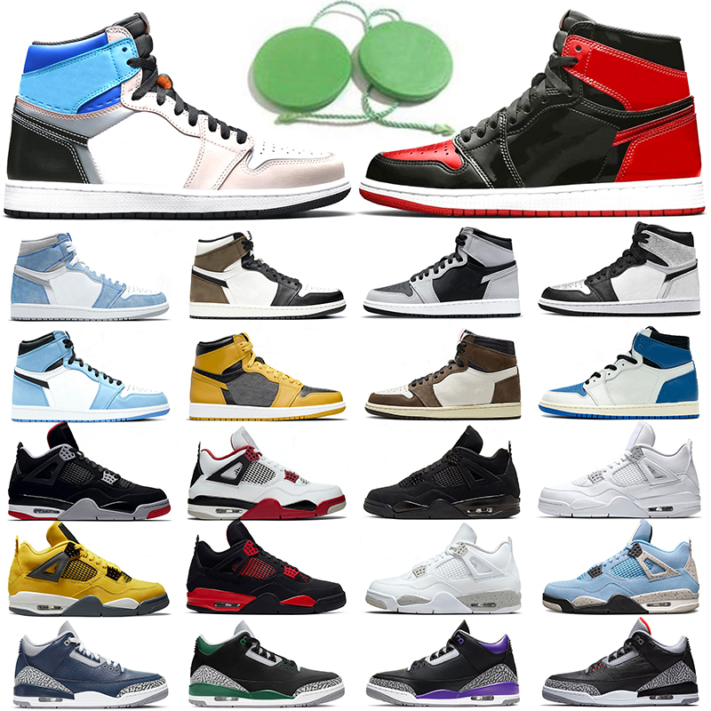 Men Women 1 High OG Basketball Shoes 4 Bordeaux Prototype Bred Patent University Blue Military Pollen Red Thunder White Oreo Shimmer UNC Mens Trainers Sports Sneaker
Men Women 1 High OG Basketball Shoes 4 Bordeaux Prototype Bred Patent University Blue Military Pollen Red Thunder White Oreo Shimmer UNC Mens Trainers Sports Sneaker
