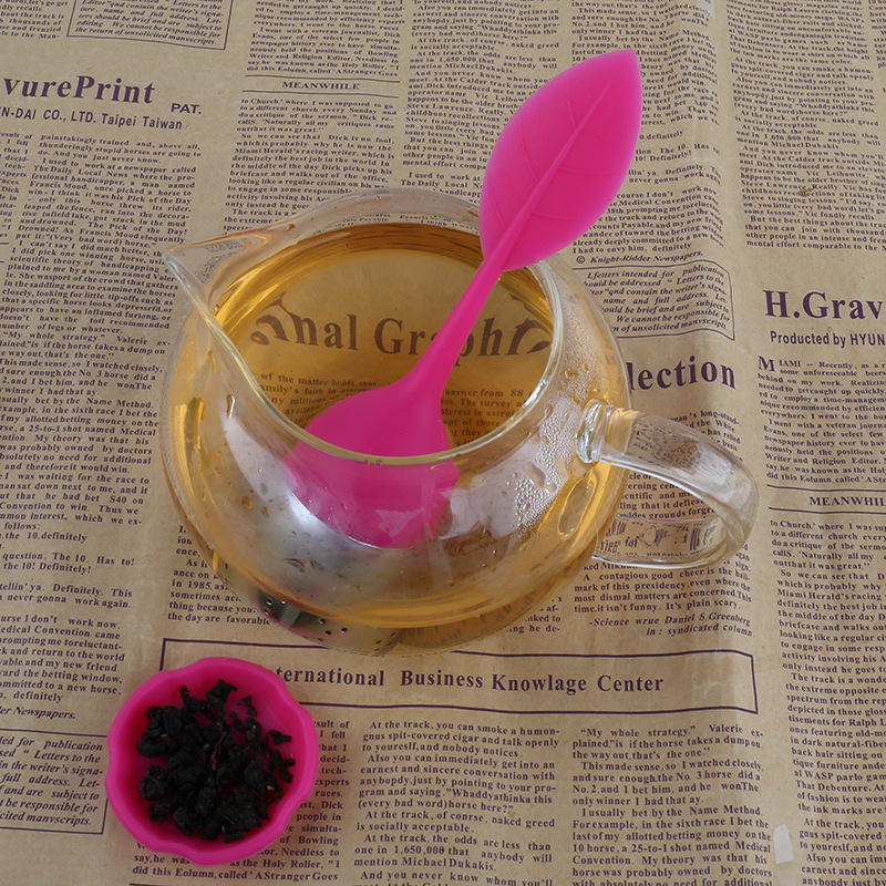 Silicone Infuser Leaf Make Bag Filter Strainer With Drop Tray Stainless Steel Tea Strainers HH7-1978 Free shipping