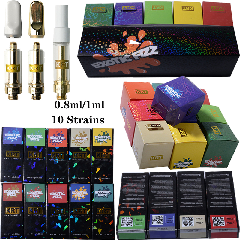 10 Strains Ceramic Coil KRT Atomizers Carts Empty Vape Pen Cartridges Packaging 0.8 ml 1.0ml White Gold tips Atomize 510 Thread Thick Oil Wax Vaporizer E Cigarette
10 Strains Ceramic Coil KRT Atomizers Carts Empty Vape Pen Cartridges Packaging 0.8 ml 1.0ml White Gold tips Atomize 510 Thread Thick Oil Wax Vaporizer E Cigarette