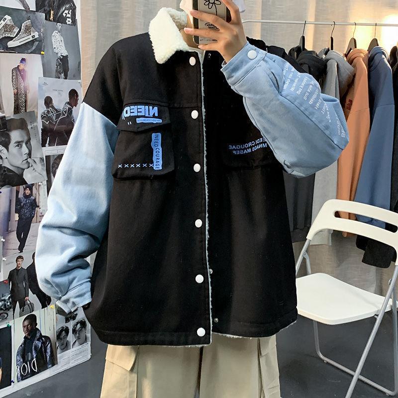 Men's Down & Parkas Jacket Winter Plus Velvet Thicken Lapel Printed Letter Coat Multi-pocket Stitching Color Lamb Warm Male Cloth, Black
Men's Down & Parkas Jacket Winter Plus Velvet Thicken Lapel Printed Letter Coat Multi-pocket Stitching Color Lamb Warm Male Cloth, Black