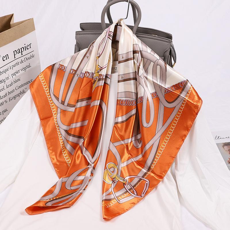 Scarves 2021 European And American Fashion Women's Chain Curling 90 Large Square Scarf Decoration Shawl Simulation Silk
Scarves 2021 European And American Fashion Women's Chain Curling 90 Large Square Scarf Decoration Shawl Simulation Silk