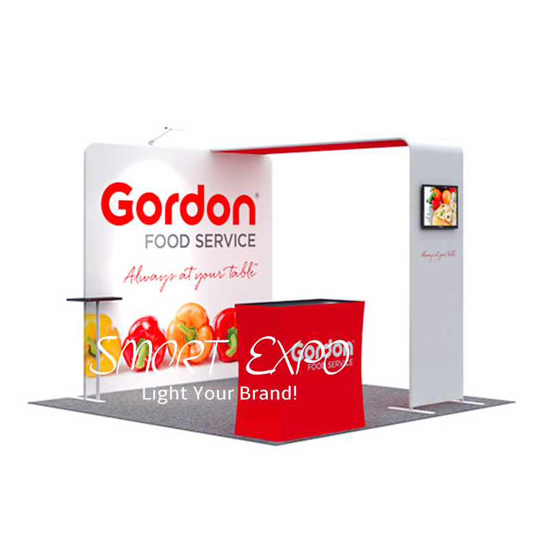 10x10 Trade Show Booth Exhibition Stands Advertising Display with Frame Kits Custom Printed Graphics Carry Bag