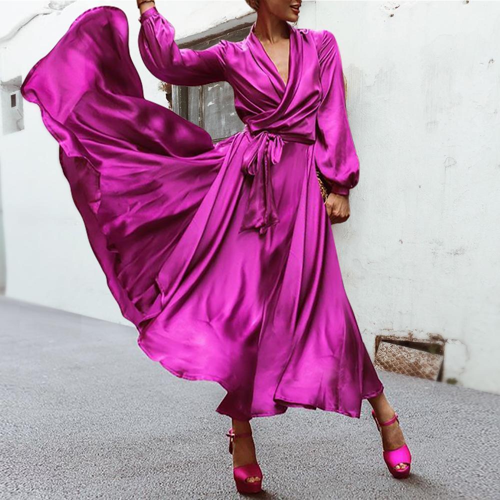 Women Dress Lantern Sleeve Bandage Vintage Dresses Plus Size Sexy Long Summer Clothes Fashion 210524