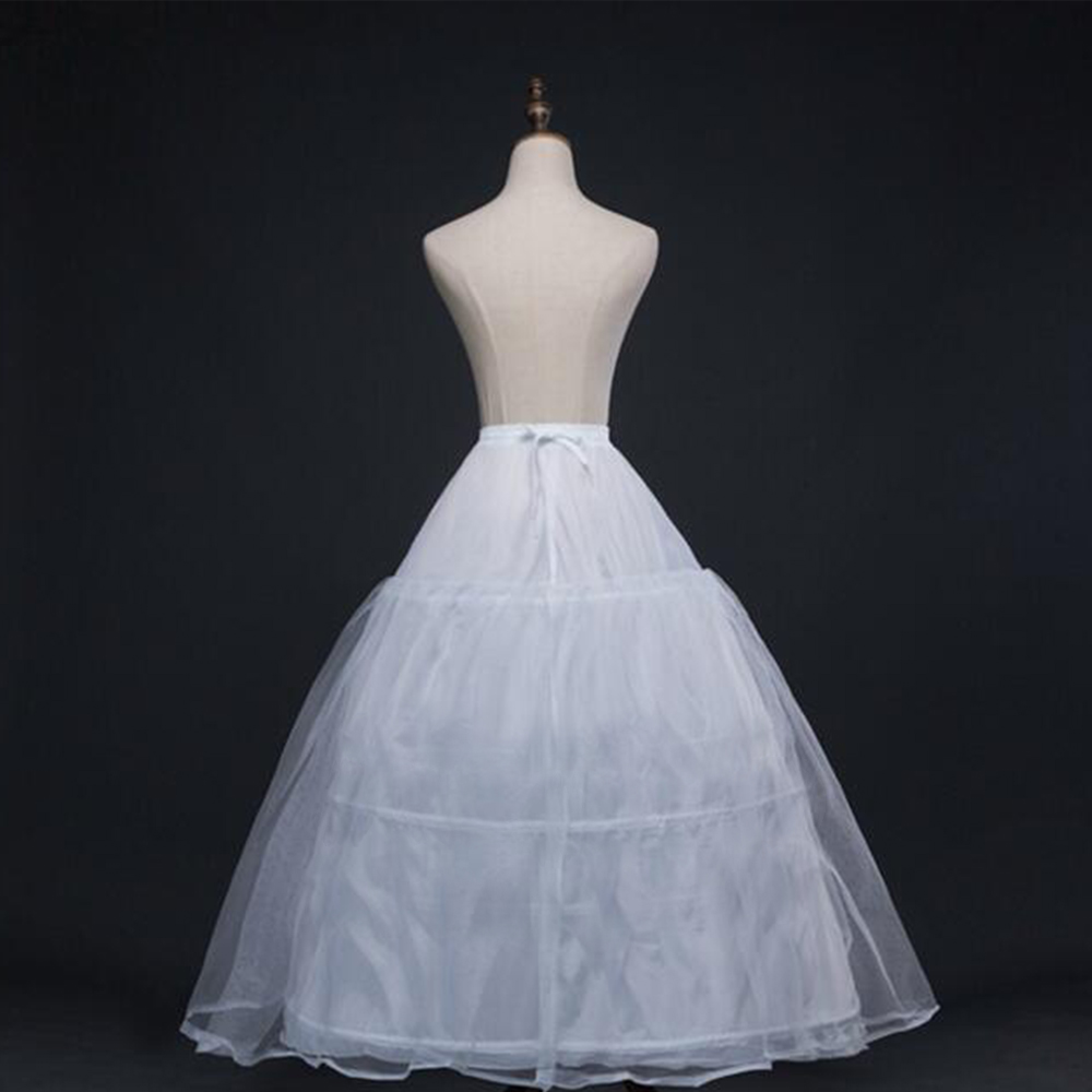 52016 Wedding Dress Crinoline Bridal Petticoat Underskirt 3 Hoops