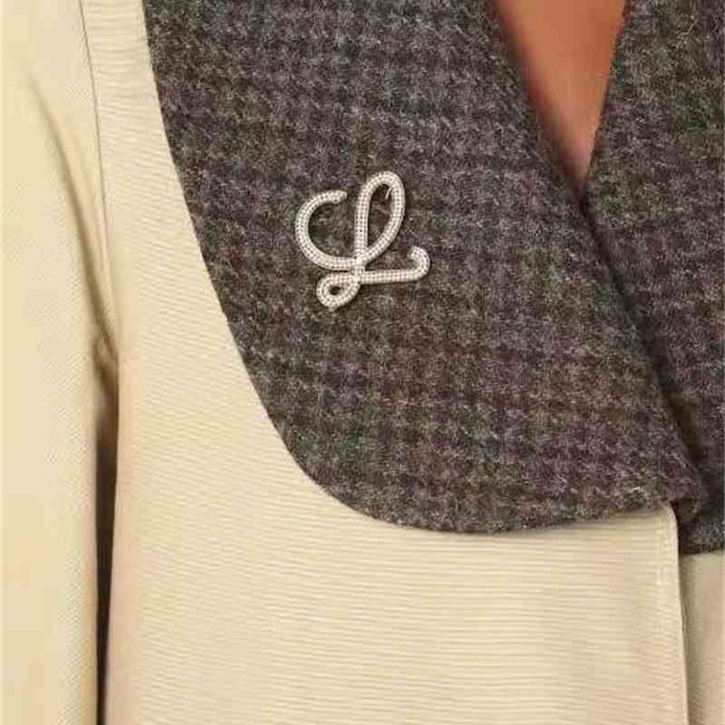 Lo Brass Plated Real Gold Full Beads Irregular Fashion Ol Simple Korean Girl Style Brooch